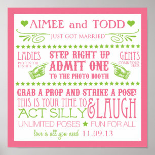 Póster Letrero de cabina de fotos