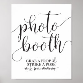 Póster Letrero de cabina de fotos para boda - Toma un acc