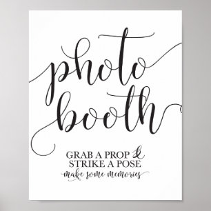 Póster Letrero de cabina de fotos para boda - Toma un acc