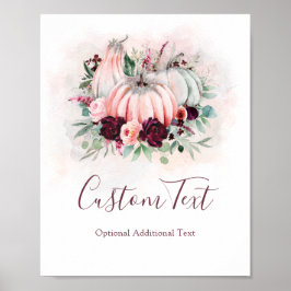 Póster Letrero de Calabaza