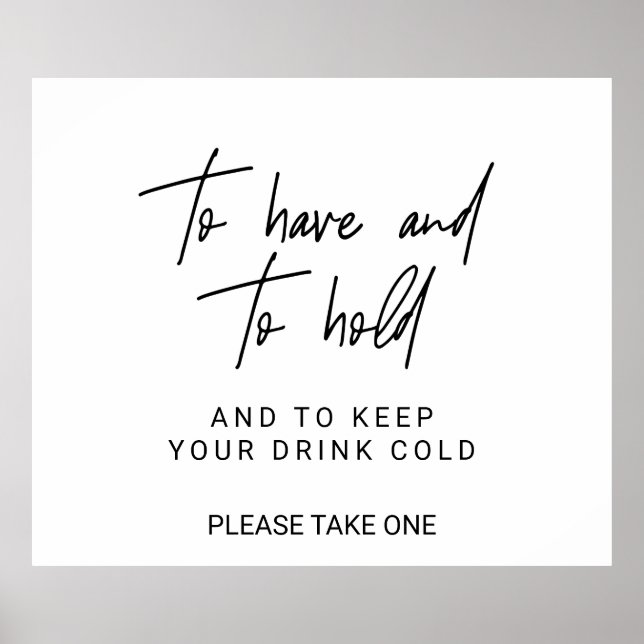 Póster Letrero de Caligrafía Caprichosa Para Tener y Mant (Frente)