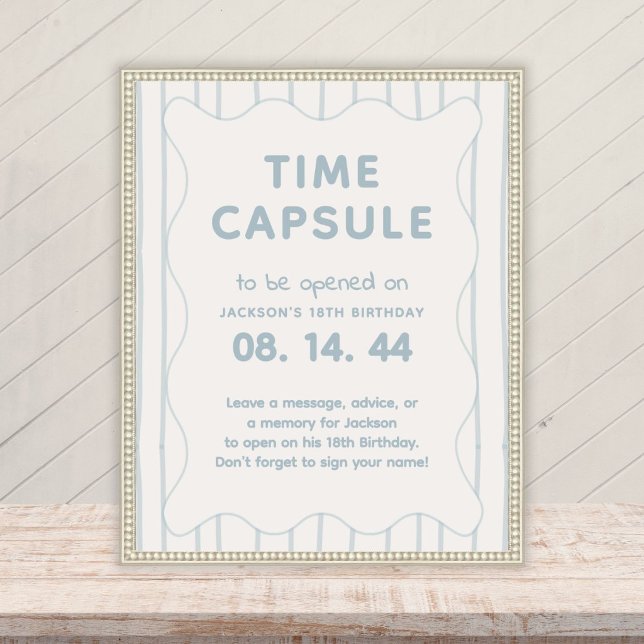 Póster Letrero de cápsula del tiempo del cumpleaños númer (Subido por el creador)