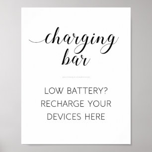 Póster Letrero de carga de Electronics Elegantes para Bod