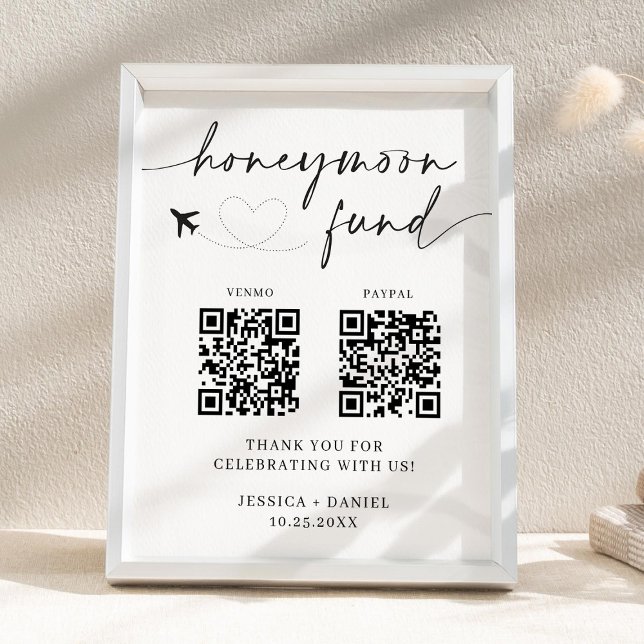 Póster Letrero de Código QR para Fondo de Luna de Miel –  (Subido por el creador)