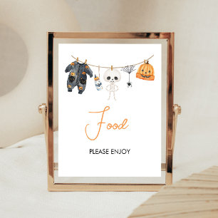 Póster Letrero de Comida para Halloween de Little Boo en