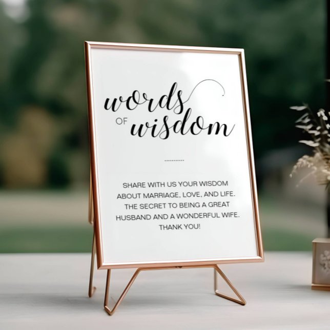 Póster Letrero de Consejos de Sabiduría para Boda (Subido por el creador)