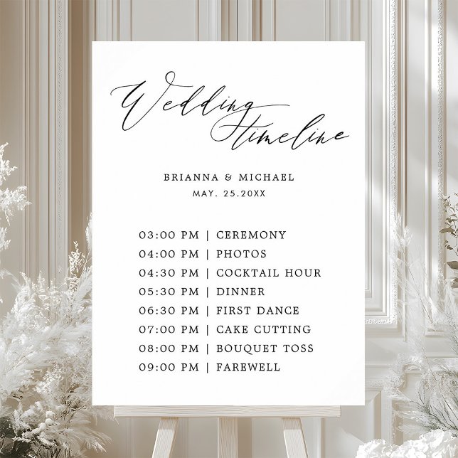 Póster Letrero de Cronología de Boda con Caligrafía Simpl (Subido por el creador)