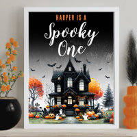 Letrero de Cumpleaños número 1 de Spooky One Hallo