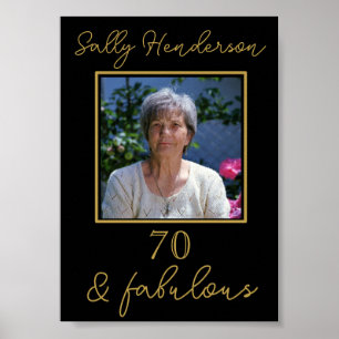 Póster Letrero de cumpleaños personalizado para cumpleaño
