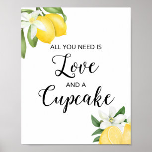 Póster Letrero de Despedida de Soltera con Limón, Amor y 