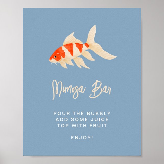 Póster Letrero de Despedida de Soltera de Barra de Mimosa (Frente)