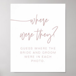 Póster Letrero de dónde estaban MARLO Boho Dusty Rose