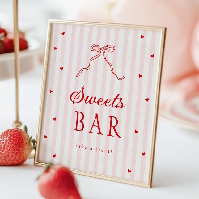 Póster Letrero de Dulces para Baby Shower de Corazón (Subido por el creador)