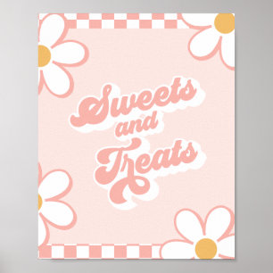 Póster Letrero de dulces y golosinas para baby shower Gro
