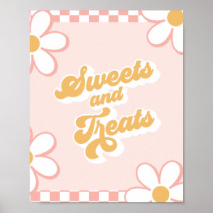 Póster Letrero de dulces y golosinas para baby shower Gro