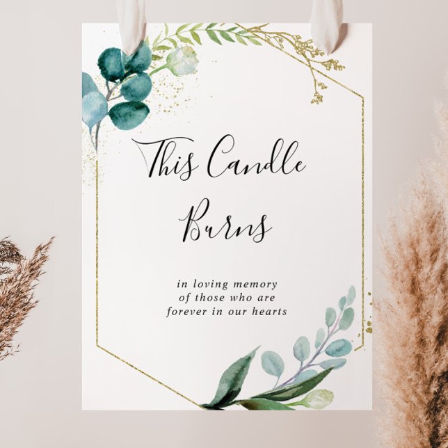 Póster Letrero de esta vela arde Floral Tropical Verde Do (Subido por el creador)