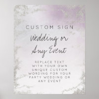 Letrero de evento de texto personalizado Ombre Lav