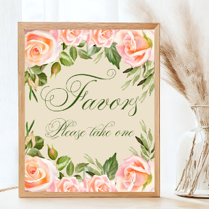 Póster Letrero de Favor de Despedida de Soltera Floral Ch