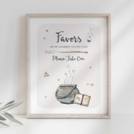 Póster Letrero de Favor de Fiesta de Mago