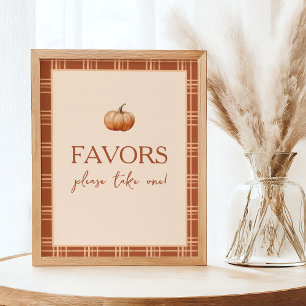 Póster Letrero de Favor para Baby Shower de Otoño Cuadros