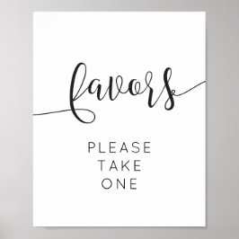 Póster Letrero de favores con letra rústica