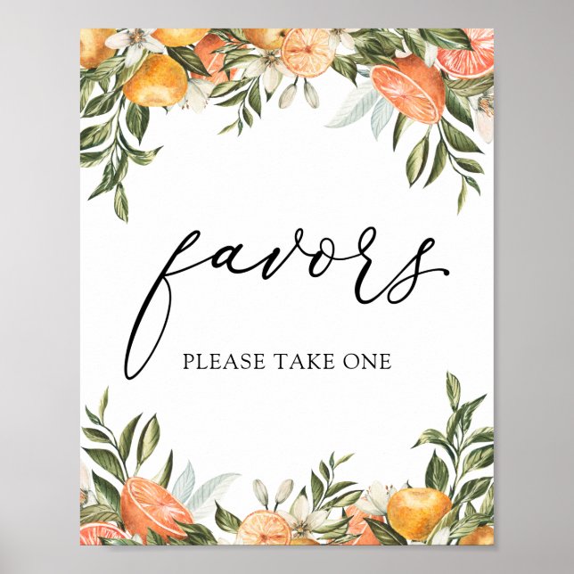 Póster Letrero de Favores de Clementinas Little Cutie y V (Frente)