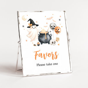 Póster Letrero de Favoritos de Fantasma Naranja Little Bo