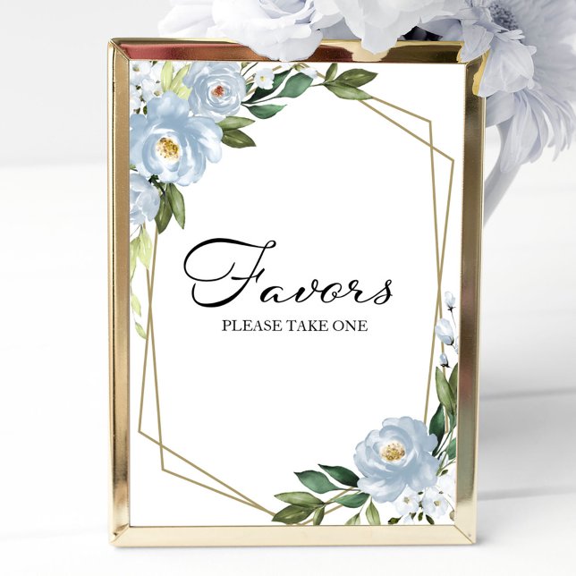 Póster Letrero de Favoritos Florales Azules Polvorientos  (Subido por el creador)