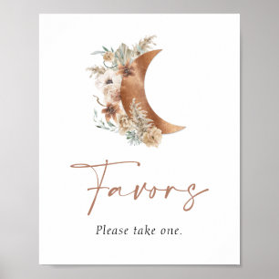 Póster Letrero de Favoritos Florales Boho Encantado