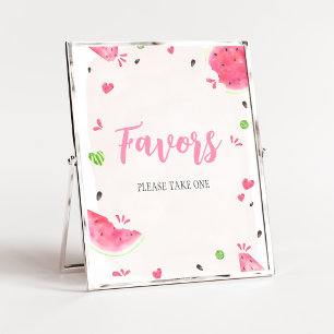 Póster Letrero de Favoritos para Baby Shower de Niña con 