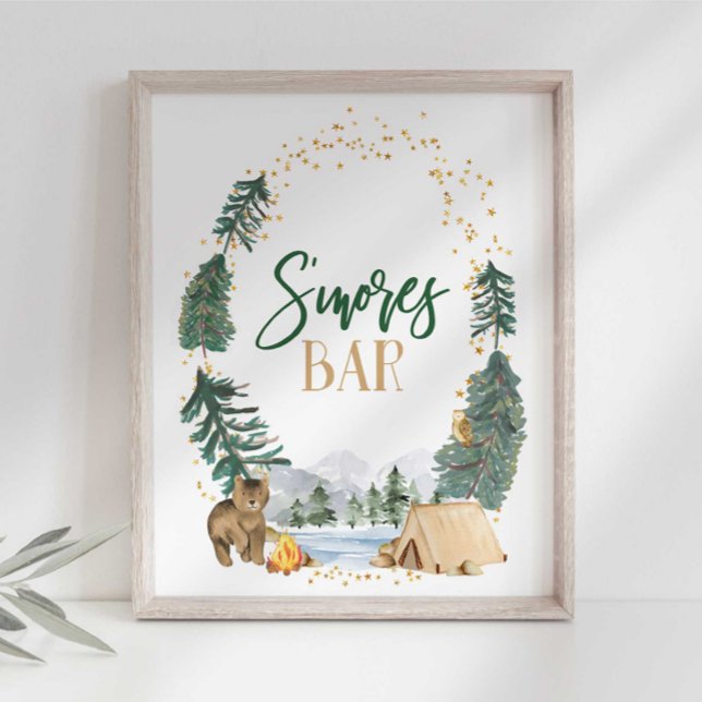 Póster Letrero de Fiesta de Barra de S'mores (Subido por el creador)