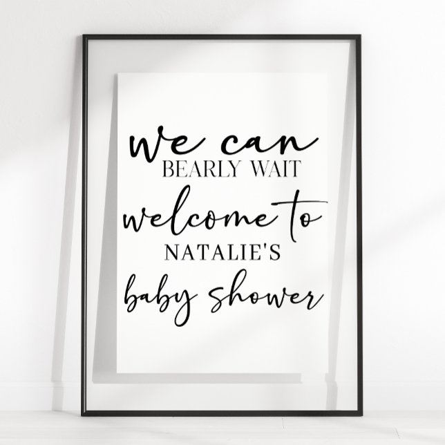 Póster Letrero de Fiesta de Bebé con Letra Script Moderna (Subido por el creador)