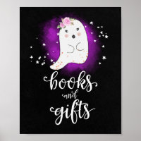 Letrero de Fiesta de Bebé de Halloween para Libros
