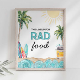 Póster Letrero de Fiesta de Comida Radical