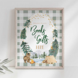 Póster Letrero de fiesta de libros y regalos