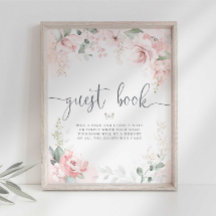 Letrero de fiesta para libro de invitados