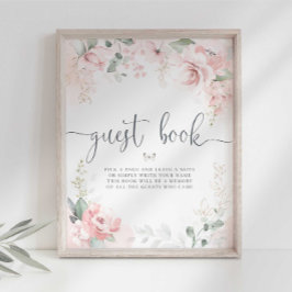 Póster Letrero de fiesta para libro de invitados