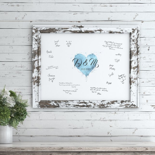 Póster Letrero de firma de libro de invitados de boda, le (Subido por el creador)