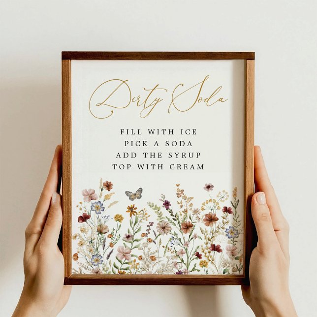 Póster Letrero de flores del jardín de flores silvestres  (Subido por el creador)