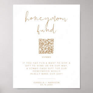 Póster Letrero de Fondo de Luna de Miel Beige INDIE Boho