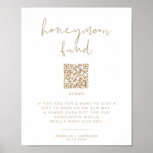 Póster Letrero de Fondo de Luna de Miel Beige INDIE Boho  (Frente)