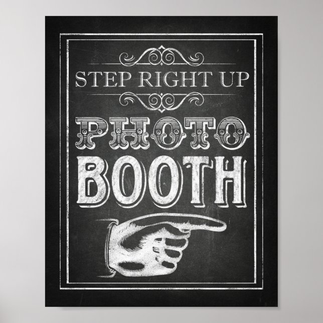 Póster Letrero de FOTOGRAFÍA con estilo de tiza Imprimir (Frente)