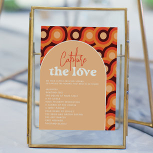 Póster Letrero de Fotos de Boda Capture The Love