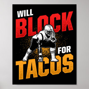 Póster Letrero De Fútbol Para Tacos Offensivo Defensivo P