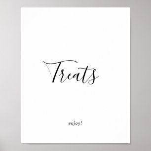 Póster Letrero de Golosinas Minimalista