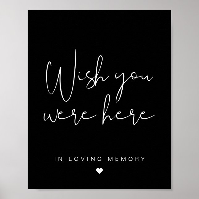 Póster Letrero de JOVI Black Edgy Wish You Were (Frente)