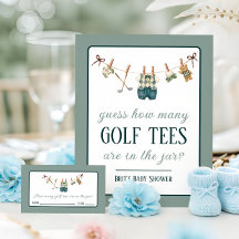 Letrero de Juego de Adivinanza de Ropa de Golf par