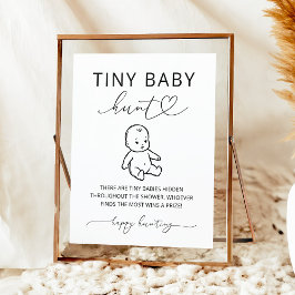 Póster Letrero de Juego de Caza del Bebé Pequeño para Bab