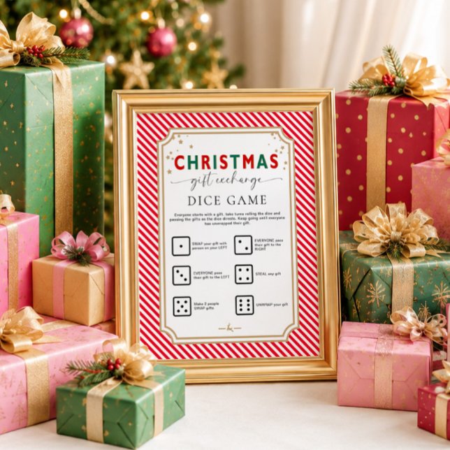 Póster Letrero de juego de dados de intercambio de regalo (Subido por el creador)