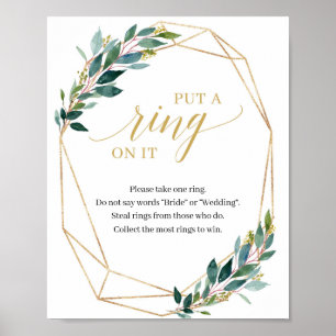 Póster Letrero de juego de poner un anillo para Despedida